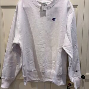 Champion Men's Crewneck White Sweater